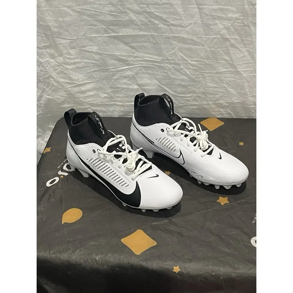 New Men’s 11.5 Nike Football Cleats White Black Vapor Edge Pro 360 2 FZ4267-100